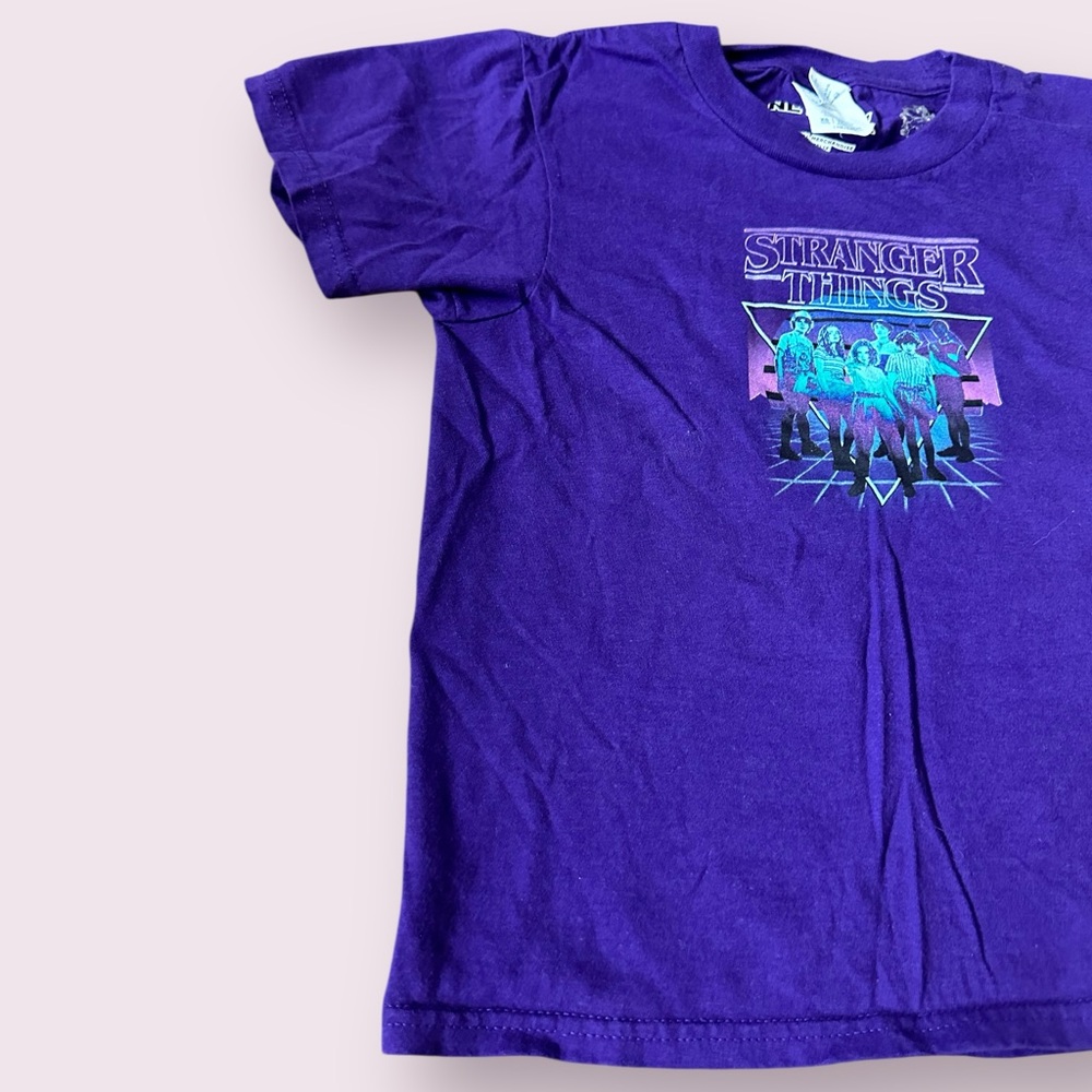 Girls Stranger Things Netflix Graphic Purple T-Shirt Size XS - Picture 2 of 8